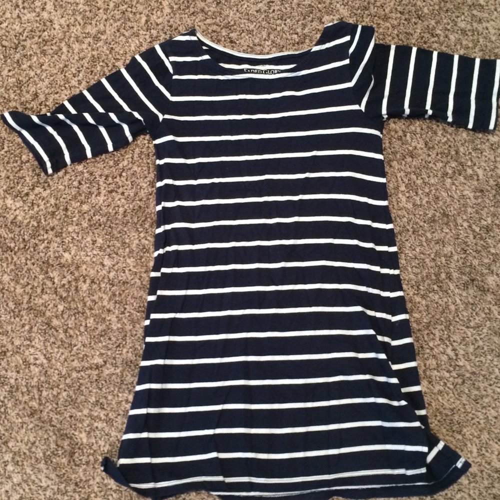 **** Navy striped Dress